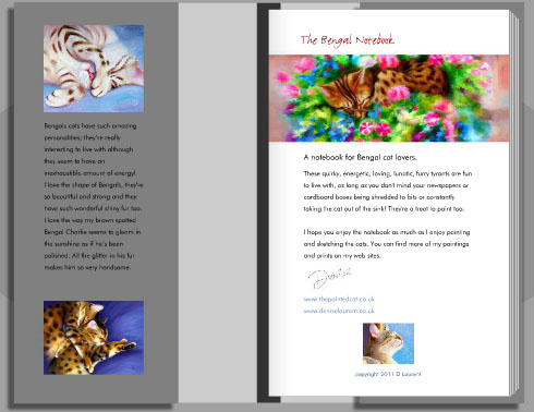 bengal cat notebook