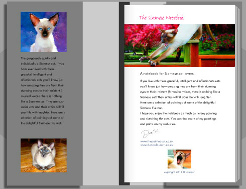 siamese cat notebook