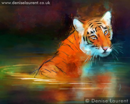 bathing-tigress
