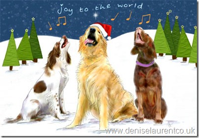 dog singing christmas carols