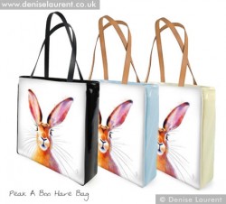 peak a boo hare shopping bag