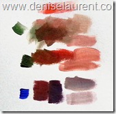 ultramarine blue - chromium oxide green and cadmium red
