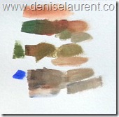 ultramarine blue - chromium oxide green and red iron oxide