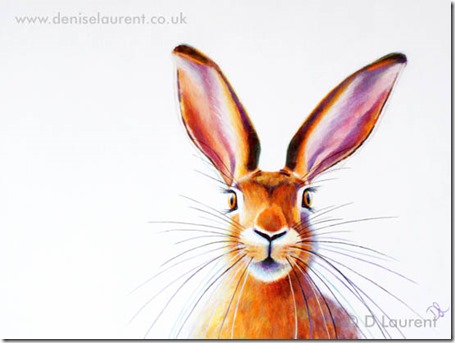Brown Hare Painting by D Laurent
