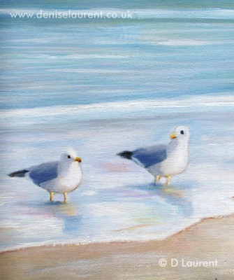 Prince On The Beach - A close up detail of the seagulls Prince On The Beach - A close up detail of the seagulls