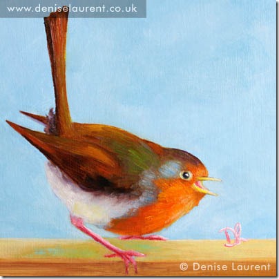 Robin - Oil Painting by Denise Laurent Robin - Oil Painting by Denise Laurent